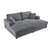 GlasFlength Sectional Sofas, Modern and Classic, Comfortable Corner Couch, Ideal for Open Spaces, Gray, 86.5"*62"*34.5" - 3 of 4