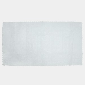 Unique Bargains Polyester Square  Lace Tablecloths with Floral Design for Weddings Birthday Party Decoration - 1 of 4