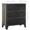 vidaXL Storage Cabinet File Cabinet with Doors for Living Room Metal and Engineered Wood - 4 of 4