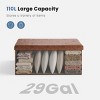 FURNIinspire Ottomans And Benches Modern 30 Inch Living Room Foldable Ottoman Storage Bench Entryway Foot Stool, Brown, 15"*30"*15" - 4 of 4