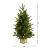 Nearly Natural 2-ft Artificial Christmas Tree with 35 Clear LED Lights in Decorative Basket - 2 of 3