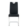 DOMETOUR Modern Dining Chairs with Faux Leather Padded Seat with Chrome Metal Legs for Kitchen Dining Room Set of 4 - 2 of 4