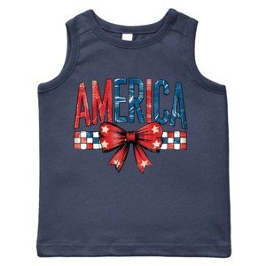 The Juniper Shop Coquette America Checkered Toddler Tank - 1 of 4