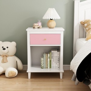 NicBex Contemporary Nightstand with 1 Drawer and Lower Shelf Bedside Table with Storage End Table for Bedroom, Living Room - 1 of 4