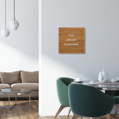 14&#34;x 14&#34; Wood Letter Board Brown - Threshold&#8482;