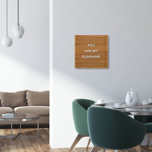 14.4"x 14.4" Wood Letter Board Brown - Threshold™
