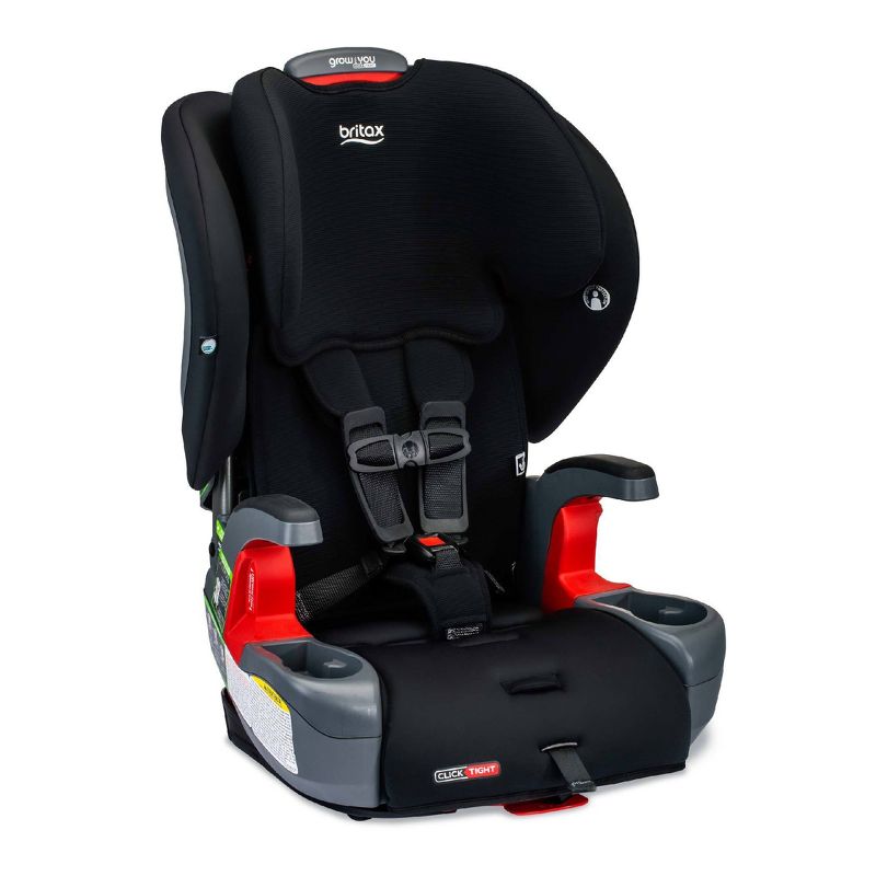 Britax Grow with You ClickTight Harness Contour SafeWash Booster Car Seat - Black, 1 of 9