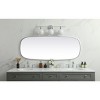 Elegant Lighting Metal Frame Oval Mirror 24x60 Inch in Silver - 4 of 4