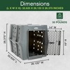 Dakota 283 Canine Rough and Tough Economy Pet Kennel, Heavy Duty Crate for Dogs and Cats with Ventilation Holes, Intermediate, Dark Granite - 3 of 4