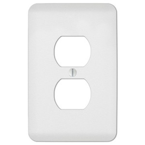 Amerelle Capri Paintable Textured White 1 gang Stamped Steel Duplex Wall Plate (Pack of 4) - 1 of 1