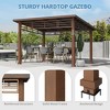 Arceso Hardtop Gazebo, Outdoor Pergola with Metal Roof, Wooden Frame & Permanent Patio Canopy, Pavilion Grill Gazebo for Patio, Backyard, Garden - 4 of 4