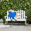 Costway 2 Person Kid Adirondack Rocking Chair Outdoor Backrest Armrest Solid Wood Coffee/White - 2 of 4
