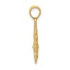 Black Bow Jewelry 14k Yellow Gold 17mm 3D Sun with Face Pendant - 2 of 4