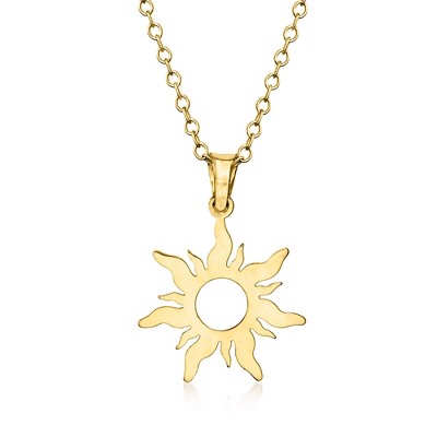 Pure Collection by Ross-Simons 14kt Yellow Gold Sun Pendant Necklace