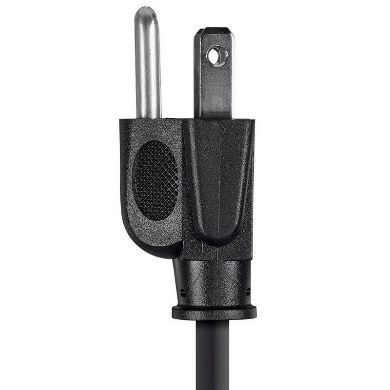 Monoprice Power Cord - 3 Feet - Black | NEMA 5-15P to IEC 60320 C5, 18AWG, 10A/1250W, 3-Prong, 5 of 7