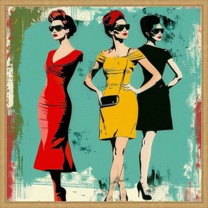 Amanti Art Fashion Trio 1 by Elan Studios Canvas Wall Art Print Framed - 1 of 4