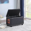 Storage Ottoman with Charging Station - Ore International - 4 of 4