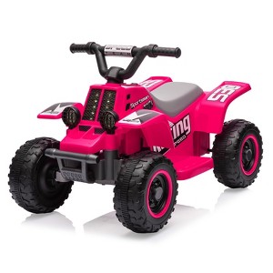 Jojoka 6V Kids Ride On ATV Quad Car, Electric 4-Wheeler w/1.76MPH Speed, Music, LED Lights, Push-Button Start, for Ages 3+ - 1 of 4