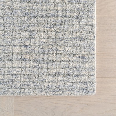 Melrose Light Blue & Grey Hand-Tufted Wool 4' x 6' Area Rug