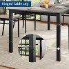 78.7in Large Dining Table for 6-8 People, Kitchen Table with Heavy Duty Metal Legs & Chamfer Corner for Dining Room, Living Room(Only Table) - 2 of 4