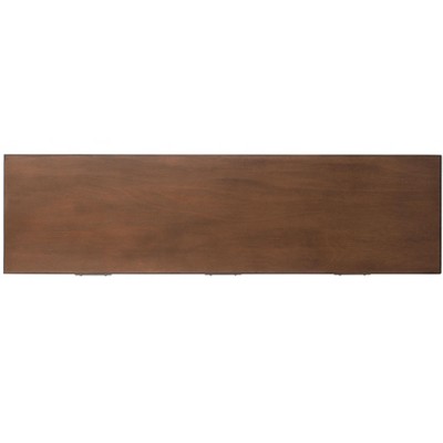 Peyton 51'' French Brown Wood & Metal Console Table with Storage