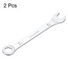 Unique Bargains CR-V 6-Point Ended Box 15 Degree Offset Open End Metric Thin Combination Wrench 2 Pcs - 3 of 4