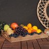 Scalloped Hand-Carved Stackable Wooden Tray - 2 of 4