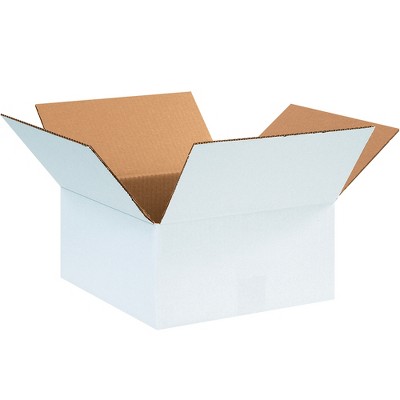 The Packaging Wholesalers Corrugated Boxes 12" x 12" x 6" White 25/Bundle BS121206W