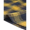 Allegra K Women's Contrast Turndown Collar Button Back Check Plaid Work Shirt - 4 of 4