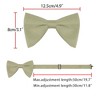 INSPIRE CHIC Men's Solid Color Satin Large Bow Tie 1 Pcs - 3 of 4