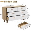 Angel Sar 6 Drawer White Dresser, Wood Storage Organizer , Modern Drawer Chest for Nursery, Living Room, Hallway, Kids Bedroom, White - 3 of 4