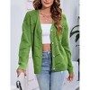 Women's Crochet Lightweight Cardigans Spring Long Sleeve Button Up Sweater - 4 of 4