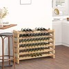 Aghana Digitals 72-Bottle Natural Pine Wood Wine Rack, Modular Stackable Shelves, Freestanding - 4 of 4