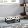 Sam's Pets Dan Double Wood and Stainless Steel Pet Bowl - 2 of 4