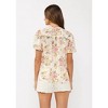 Women's Floral Puff Sleeve Top - LOVESTITCH - 2 of 4