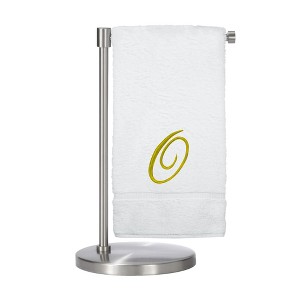 BC BARE COTTON Monogrammed Bath Towel, Personalized Gift, 27 x 54 inches - Set of 1 - White - Gold Script - 1 of 4