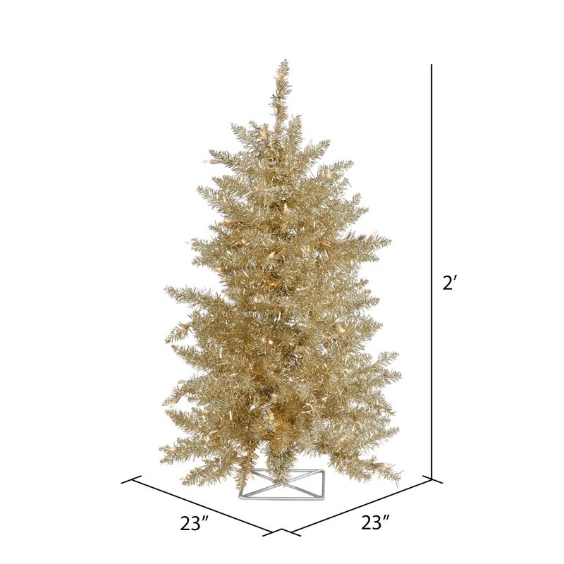 Vickerman Champagne Series Artificial Christmas Tree, 3 of 6