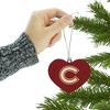 Colgate University Primary Logo Heart Love Wood Christmas Tree Holiday Ornament - 3 of 3