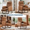 Modern Nursery Rocking Chair, Upholstered Rocking Chair with Footrest - 4 of 4