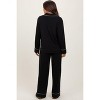 Pinkblush Black Button Down Top Wide Leg Pant Maternity Pajama Set - 4 of 4