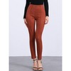 INSPIRE CHIC Women's Faux Suede High Waisted Elastic Slim Casual Leggings Pants - 3 of 4