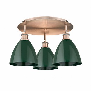 Ballston Dome - 3 Light Flush Mount In Industrial Style-10 Inches Tall and 19.25 Inches Wide - 1 of 1