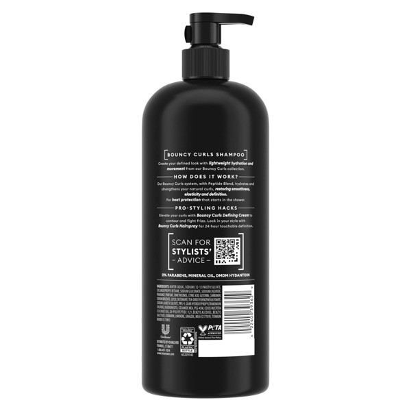 Tresemme Bouncy Curls Champú para Cabello Rizado - 28 fl oz: Hidratante, Desenredante, Contiene Vitamina B, Aromatizado 2