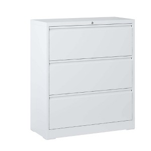 Dexmalle Lateral Metal File Cabinet 3 Drawer with Lock - 1 of 4