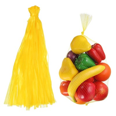 Unique Bargains Seafood Vegetable Grocery Shopping Stretchable Reusable Mesh Produce Bags 100 Pcs