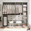 Aheaplus Set of 2 Freestanding Closet Storage Organizer with Hanging Rods, 79''W Closet Organization with Drawers and Shelves - 2 of 4