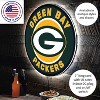 Evergreen Ultra-Thin Edgelight LED Wall Decor, Round, Green Bay Packers- 23 x 23 Inches Made In USA - 4 of 4