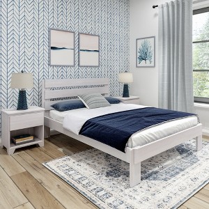 Plank+Beam Farmhouse Queen Bed with Plank Headboard, Solid Wood Platform Bed - 1 of 4