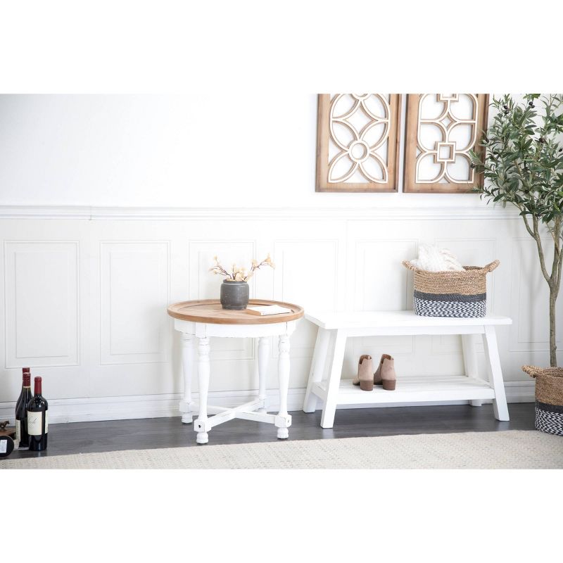 Country Cottage Wood Accent Table White - Olivia &#38; May, 3 of 6