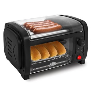 Elite Cuisine Hot Dog Roller and Bun Toaster Oven - 1 of 4
